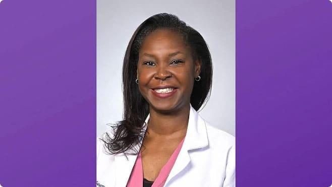 image promoting Dr. Maya Clark-Cutaia as the inaugural Evelyn Lauder Associate Dean for Nurse Practitioner Programs