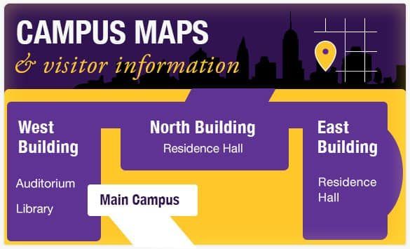 image linking to Hunter-Bellevue School of Nursing at Hunter College campus maps and visitor information in New York City